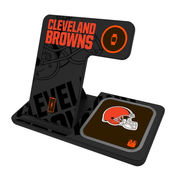 Keyscaper Cleveland Browns 3-In-1 Wireless Charger