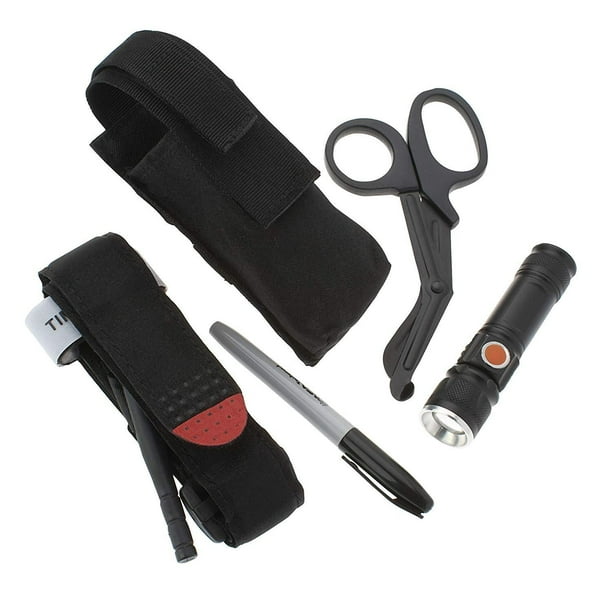 One Hand Tourniquet Kit Combat Application First Aid + Trauma Shears