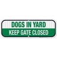 thumbnail image 1 of Keep Gate Closed Sign, Dogs In Yard, 1 of 8