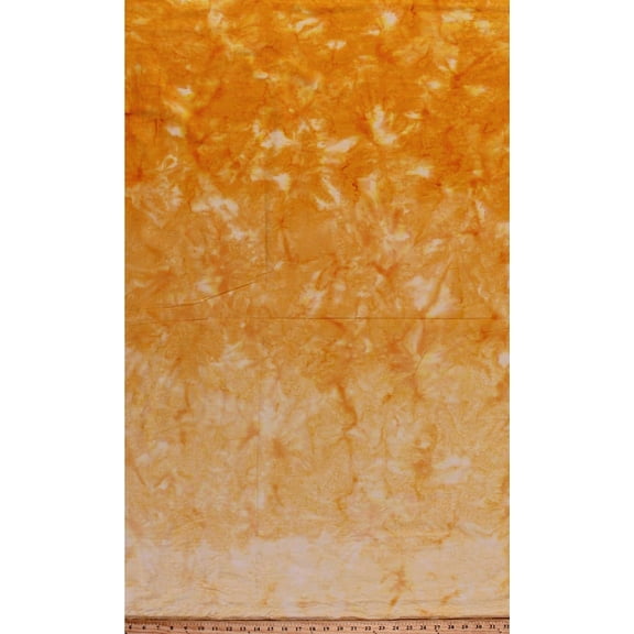 Cotton Batik Yellow Ombre Gradations Variations Mottled Style Hand Painted Batik Cotton Fabric Print by the Yard (851-CHEDDAR-177)