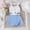 v#1138Blue2284, variant on HAYIMI Kids Little Girls Summer 3 Piece Skort Outfit Sets Sleeveless Tank Tops With Adjustable Waist Belt With Shorts Versatile Child O-Neck Cartoon Clothes Sets