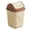A-101Yellow, variant on WYanRUI Two Way Swing Lid Plastic Waste Bin, Compact Square Covered Trash Can with Garbage Bag Retaining Ring for Bathroom Bedroom Kitchen Small Indoor Spaces,23x23x35cm,Black