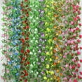 thumbnail image 4 of 3 Pack Fake Rose Garlands, Artificial Flower Vines DIY Fake Plant Vine, Hanging Floral Garland, Wedding Flowers String Party Arch Garden Decor, 4 of 8