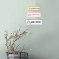 thumbnail image 4 of Signs ByLITA Standard Serviettes Door or Wall Sign Easy Installation | Durable Construction | Kitchen Essentials | Hygiene | AirBnB Signs Sign (Ivory/Dark Brown) - Small, 4 of 7