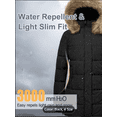 thumbnail image 2 of Women'S Plus Size Faux Fur Hood Puffer Coat With Removable Hooded Long Puffer Jacket Lightweight Full-Zip Puffer Jacket L-3XL Size, 2 of 2