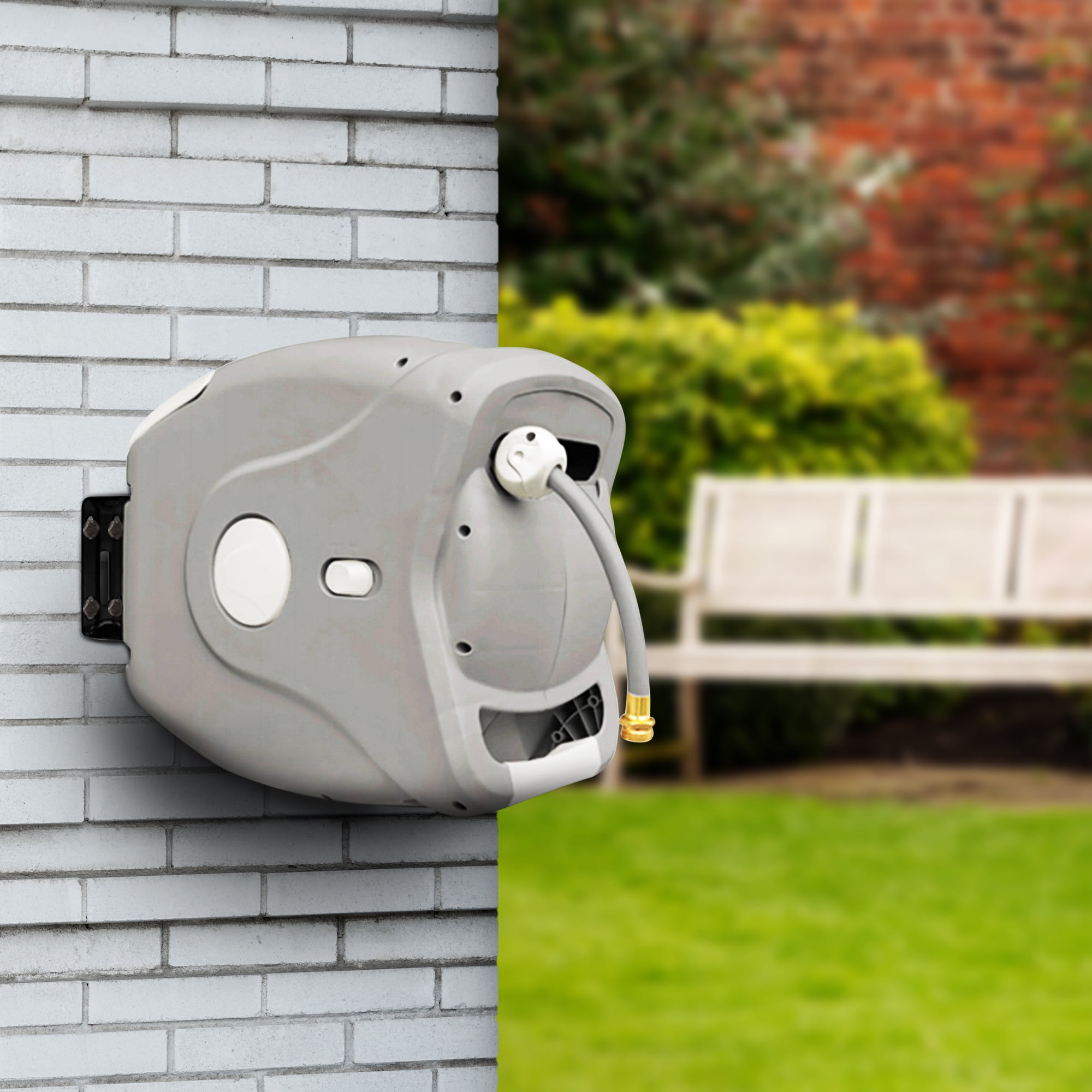 Sunneday XW-30B Wall Mounted Plastic Retractable Hose Reel Holds 100 Feet