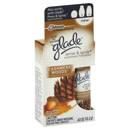 Glade Sense & Spray Cashmere Woods Automatic Air Freshener Refill, 0.43 oz