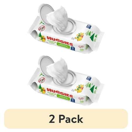 (2 pack) Huggies Natural Care Sensitive Baby Wipes, Unscented, 1 Pack, 56 Total Ct (Select for More Options)