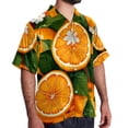 thumbnail image 2 of Tangerine Men's Short Sleeve Shirts with Spread Collar Tops, Casual Printed Poplin Shirt, Button Down Short Summer Beach Shirts - Unisex, 2 of 6