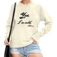 thumbnail image 3 of Gibobby Sudaderas para mujer oferta Sudadera de forro polar de manga larga para mujer(Beige,M), 3 of 4
