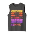 thumbnail image 2 of lnmuld Kids Retro Sunset Palm Tree "Summer" Graphic Sleeveless Tank Top Color:Grey,Size:2-3 Years, 2 of 5