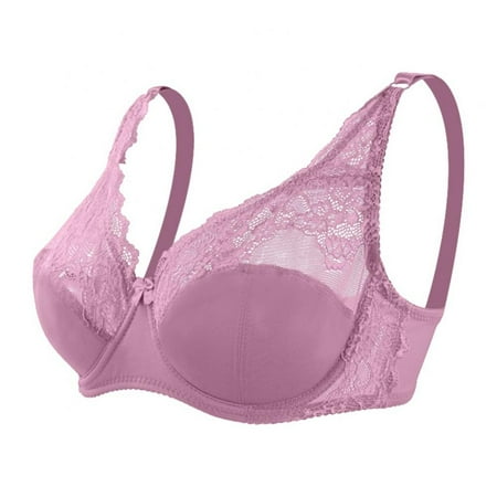 

Push up Bra for Women Plus Size Lace Bras Underwire Brassiere - Comfort Fit Full Coverage Bra for Everyday Wear(1-Packs)