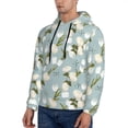 thumbnail image 3 of Haiem Tulips Flowers Patterned Men's Hoodie with Kangaroo Pocket - Ideal Pullover Sweatshirt for Daily Wear, Travel, and Home-3X-Large, 3 of 7