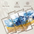 thumbnail image 6 of Elephant Stock Golden Abstract Mountain Wall Art - Horizontal Multi Panel Canvas - Living Room Wall Decor - Abstract Multi Panel - Beige And Blue Decor - 52" x 32", 6 of 8