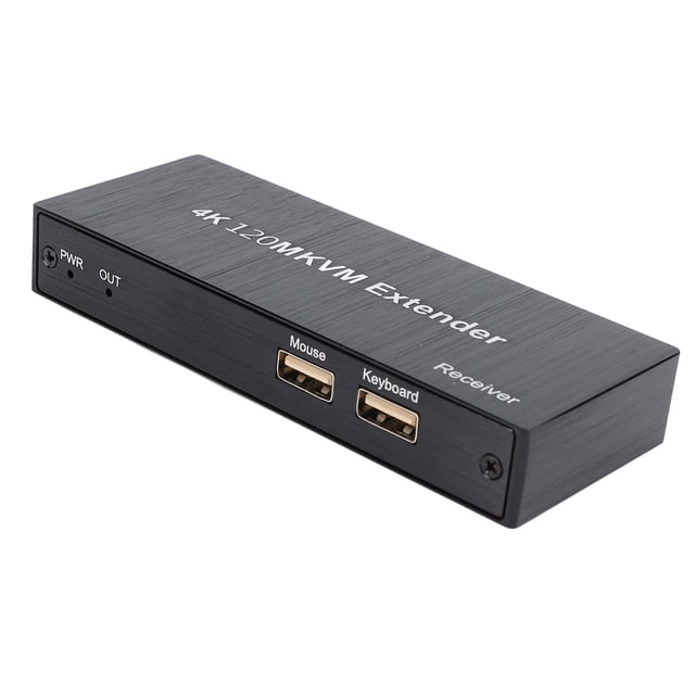 394ft/120m Ethernet Extender, 3D HD Out, Remote Mouse Keyboard Control, USB Device Support, Ideal for HDTV, STB, DVD, Projector Factory, Education, Outdoor LED Display