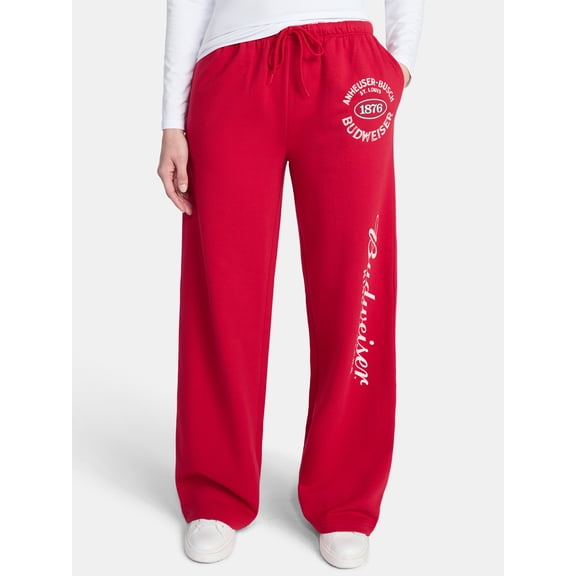 Budweiser Women's Graphic Fleece Pants, Sizes XXS-XXL