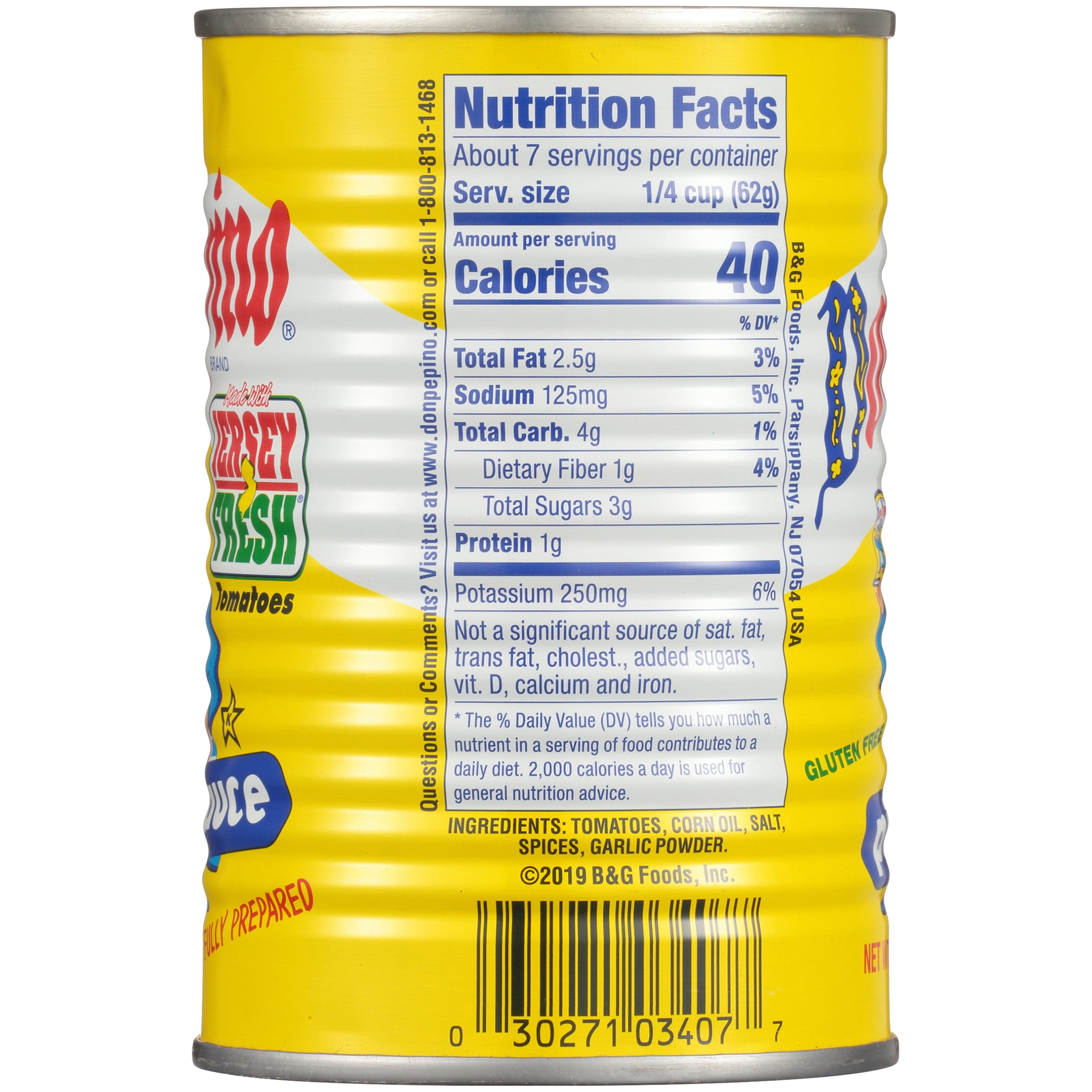 Don Pepino Pizza Sauce, Gluten Free, Shelf-Stable, 14.5 oz Can
