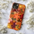 thumbnail image 5 of Orange Floral Collage Phone Case, Retro Boho Aesthetic Protective Cover with Sun & Flowers for iPhone 17 16 15 14 13 12 11 Pro Max Plus Mini, 5 of 6