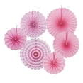 thumbnail image 2 of SPRING PARK 6 Pcs Hanging Tissue Paper Fan Wedding Baby Paper Garland Birthday Party Decor, 2 of 7