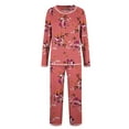 thumbnail image 6 of Iyufng Pajama Sets for Women,Loungewear Sets Pajamas,Womens Pajamas Long Sleeve with Pants Casual Print Round Neck Pajama Tops+Bottoms,Women Homewear,S-XXL, 6 of 8