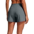 thumbnail image 5 of Nestiefly 2 in 1 Double Layer Running Shorts for Women High Waisted for Athletic Tennis Workout with Pockets Gray 2XL, 5 of 6