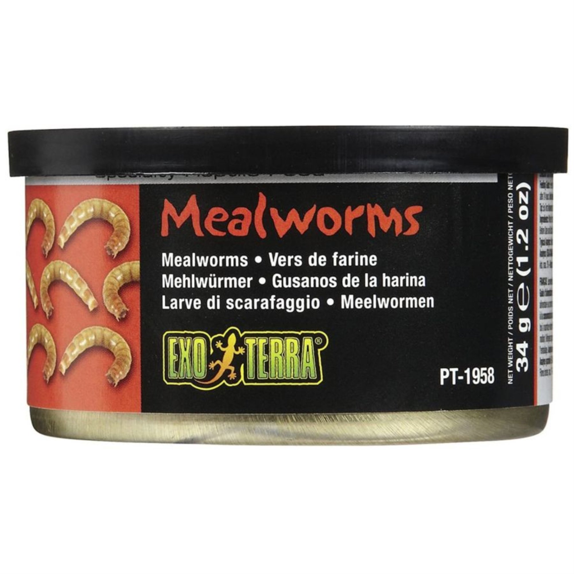 Exo Terra Canned Mealworms Specialty Reptile Food 1.2 oz