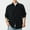 Black, variant on Fashion YLSDY Mens Striped Button Down Shirt Collar Long Sleeve Shirts 2025 Trendy Casual Loose Color Block Blouse Tops with Pocket Black XL