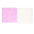 thumbnail image 2 of 10pcs Plush Foam Interlocking Floor Mat Soft Anti Slip Cuttable Color Block Thickened Foam Tiles Area Carpet Purple White, 2 of 4