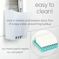 thumbnail image 3 of Three by Three Seattle Aquafolio Large Shower Shelf - Secure, Spacious, & Easy to Clean, Organize Your Bathroom with Stlylish & Practical Storage Solutions, White, 3 of 6