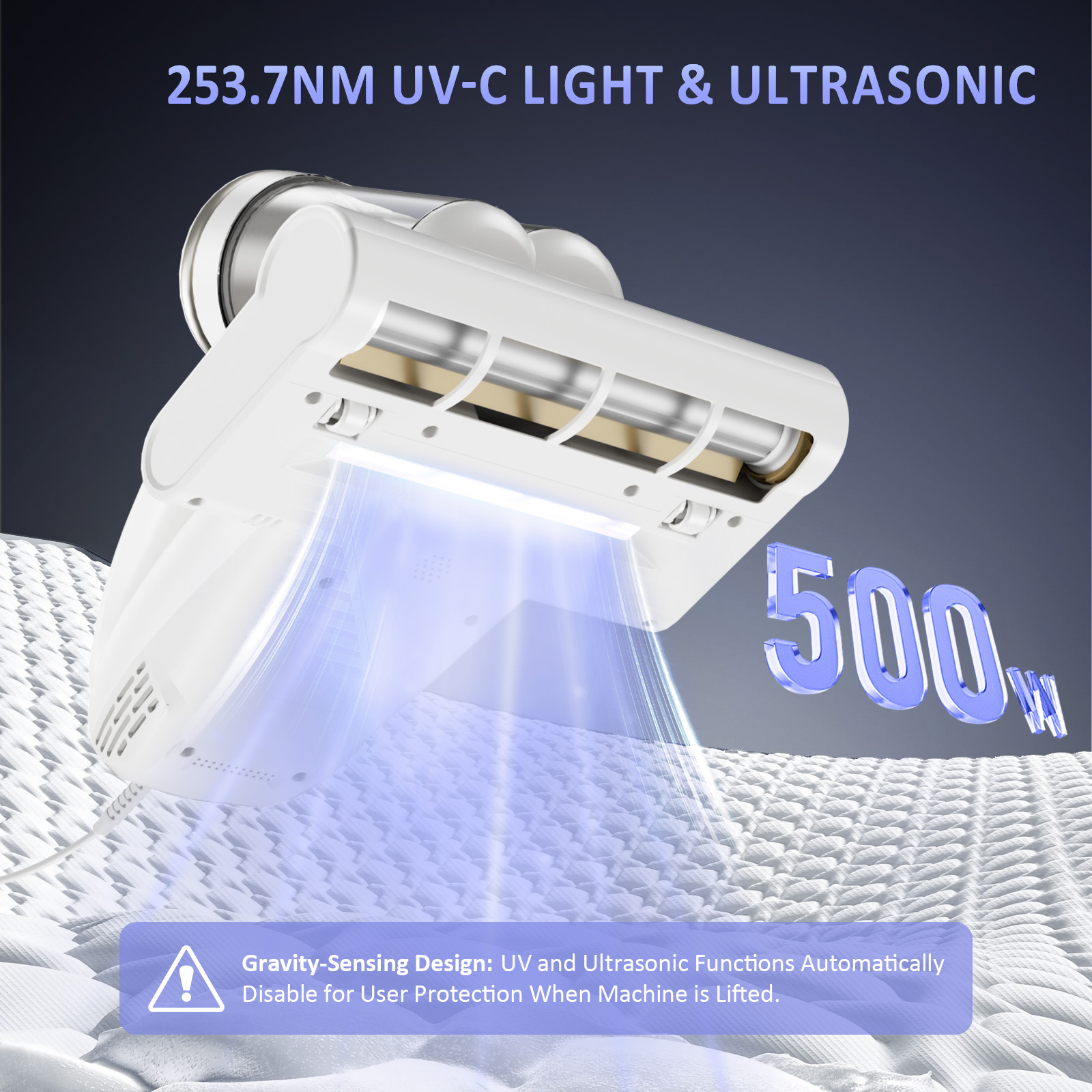 ONSON 16Kpa Handheld Mattress Vacuum Cleaner, UV Light for Deep