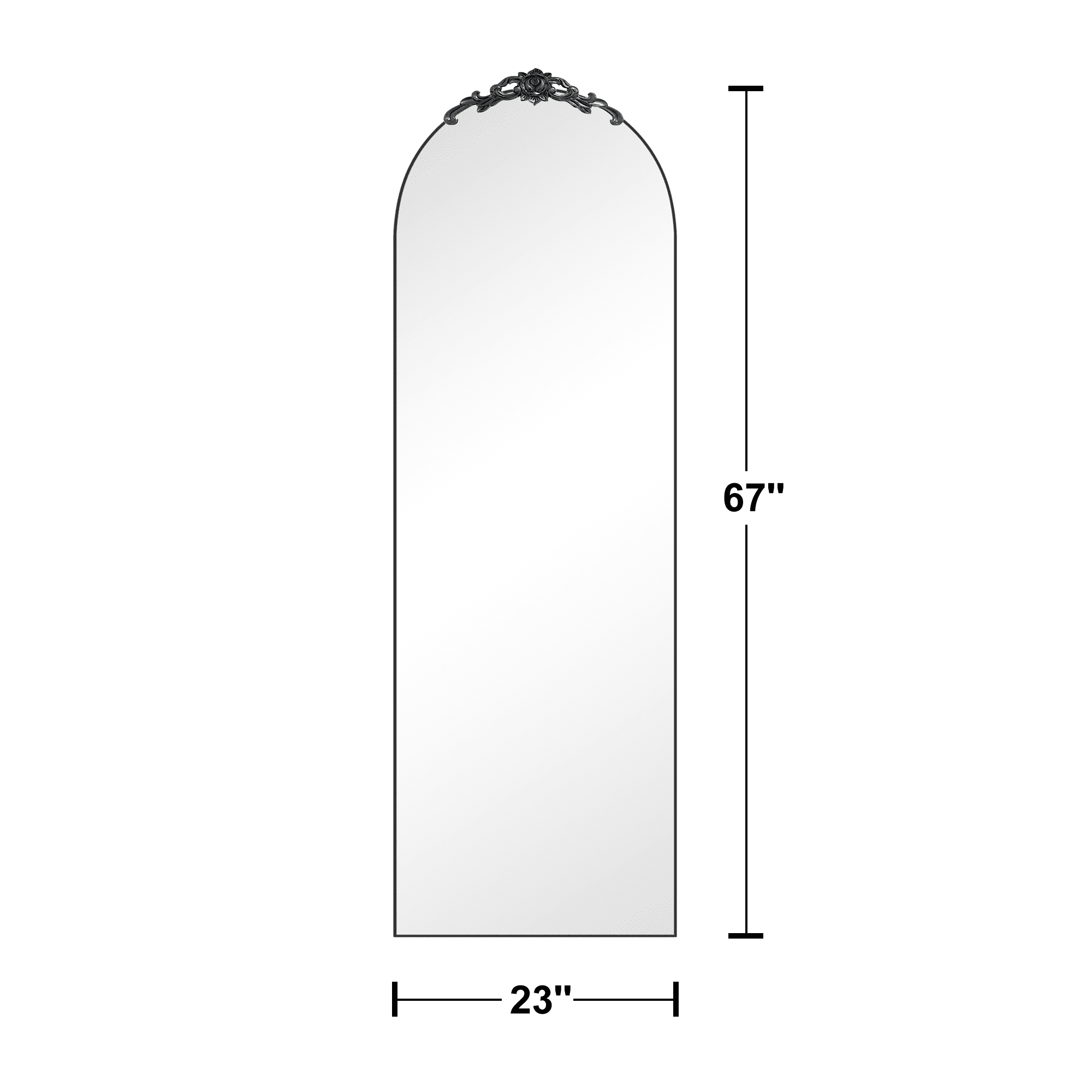 MAYEERTY 67"x23" Black Wall Mounted Vanity Mirror Modern Bathroom Vanity Mirror for Bedroom