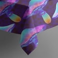 thumbnail image 5 of Colorful Mushroom Pattern Purple Pattern Square Tablecloth,Waterproof Square Table Cover,Wipeable Spillproof Washable Table Cover for Home Kitchen Party Decor 60"x60"(152x152cm), 5 of 6