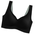thumbnail image 4 of Sujetador sin costuras Sport Yoga Running Hacer subir Vest Underwire Soft Sleep Ropa interior de mujer, Negro, XXL Monstrate  AP001300-04B, 4 of 7