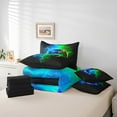 thumbnail image 4 of Erosebridal Abstract Gamepads Bedding Sets Twin Size,Neon Gradient Comforter Sets with Sheets,Hexagon Honeycomb Bed in a Bag Twin size,Lightweight Lightning Bedroom Decoration,Reversible,7pcs, 4 of 6
