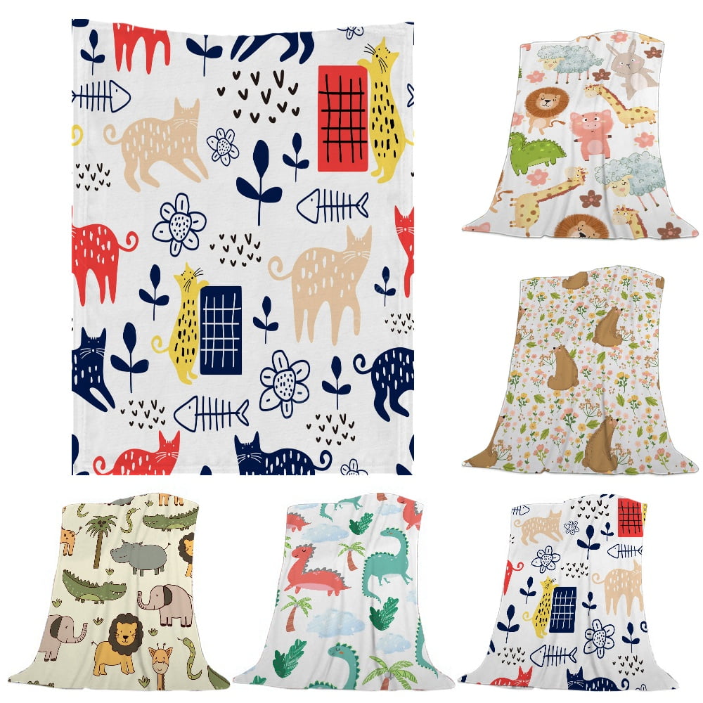 Cute Animal Throw Blanket UltraSoft Comfortable Cartoon 40"x60