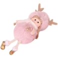 thumbnail image 2 of Adornos navideños de felpa, muñecos de peluche colgantes de Navidad para árbol de Navidad, puerta, pared, fiesta de Navidad, hogar, rosa, 2 of 5