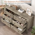 thumbnail image 4 of Kselythan 6 Drawer Dresser for Bedroom,Modern Double Dresser Organizer with Storage Drawers,Large 6 Drawer Dresser with Deep Drawers,Wooden Chests of Drawers for Bedroom,Entryway,Hallway,Home Office, 4 of 8