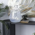 thumbnail image 2 of DecMode White Glass Handmade Blown Decorative Vase, 11" x 11" x 16", 2 of 7