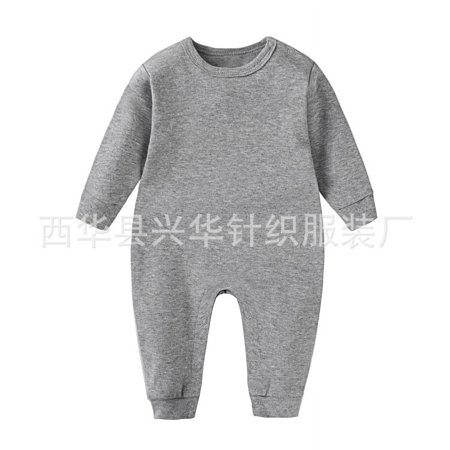 

DDWD Factory Infant Solid Color Shoulder Open Buckle Long Sleeve Harper Boyhood for Boys and Girls Baby Long Foot Climbing Suit