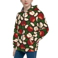 thumbnail image 2 of Picia Red Fruit for Boys Fashion Full-zip Hoodies & Sweatshirts with Kangaroo Pocket,Zip-up Hooded Sweatshirt for Kid, Moisture Wicking & Breathable-Small, 2 of 6