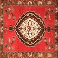 thumbnail image 1 of Ahgly Company Indoor Square Medallion Orange Traditional Area Rugs, 6' Square, 1 of 1