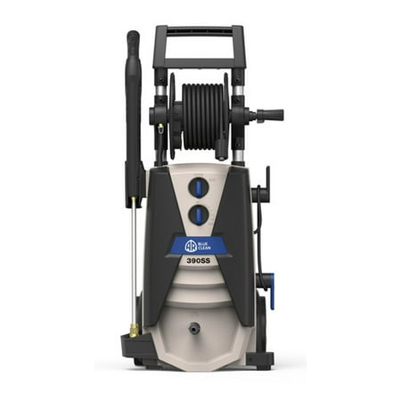 AR Blue Clean 2000 PSI Electric Pressure Washer, Spray Gun, Steel Lance with QC coupler, 30 Foot High-Pressure Hose, 35 Foot Power Cord, 48 oz Detergent Tank, Garden Hose adapter, AR390SS