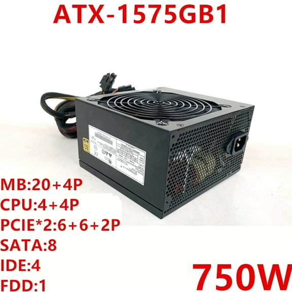 80plus Gold 750W Switching Power Supply ATX-1575GB1