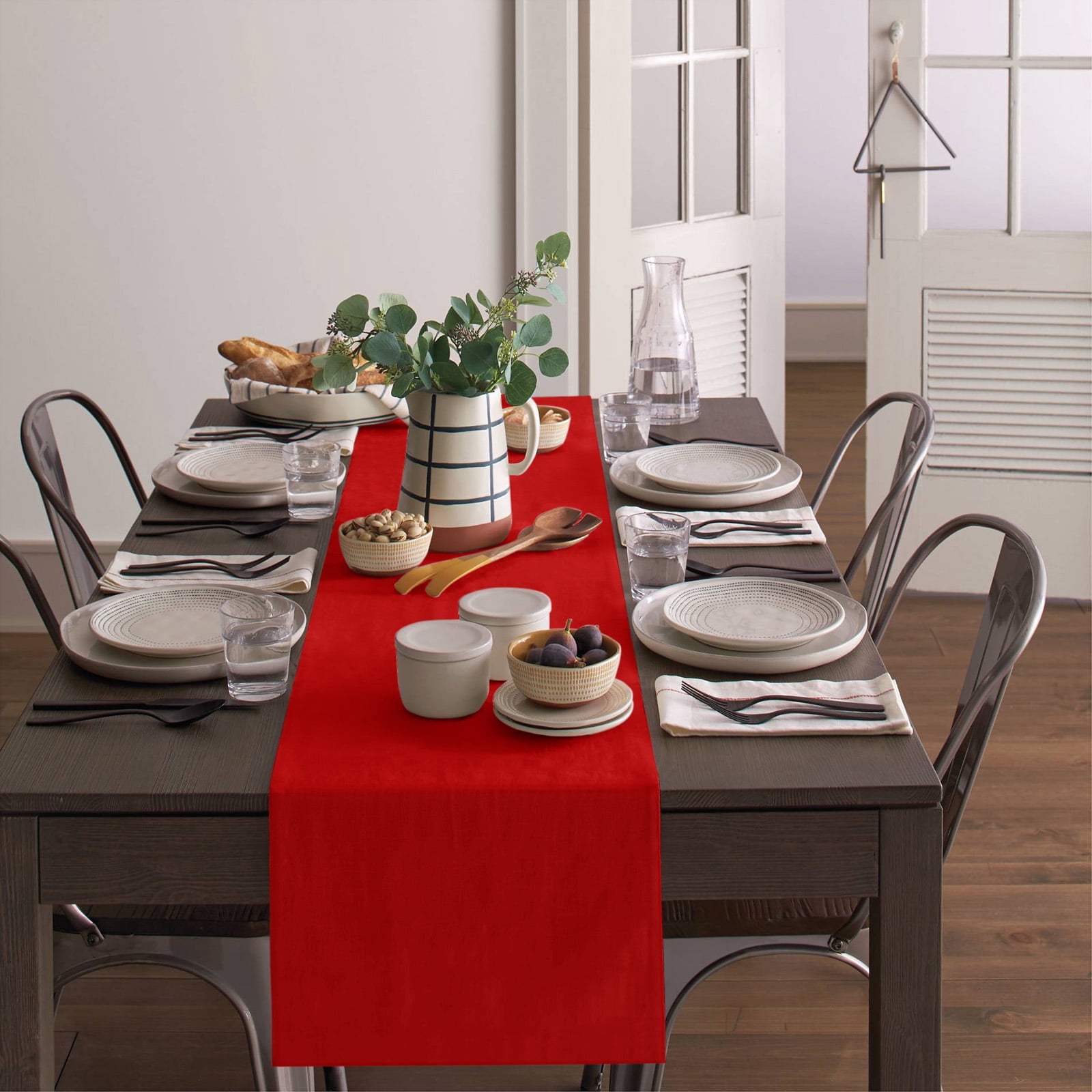Hokiten Table Runners 72 Inches Long Dress Scarves, Christmas Red Xmas, Farmhouse Kitchen/Dining Table Runner, Coffee Tablerunners, Classic Asian Chinese Antique Colored Art Decor 14x72 Inch