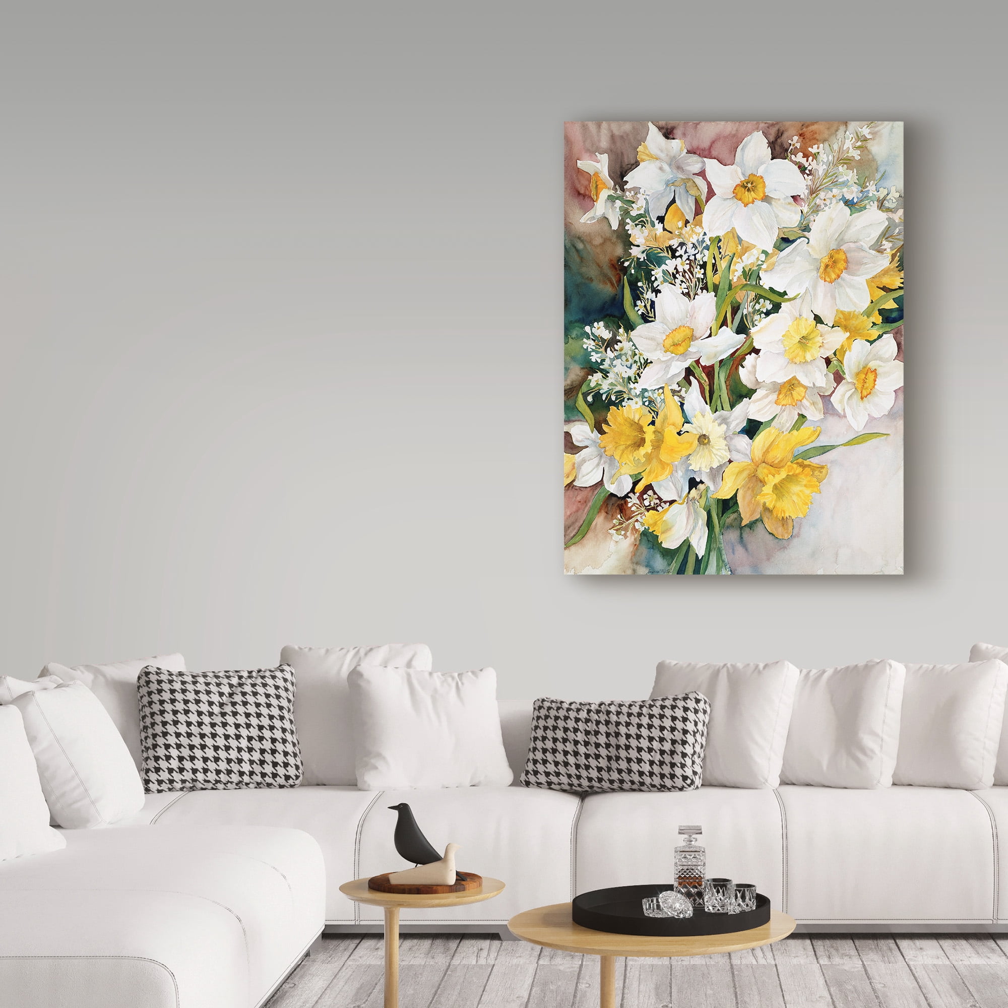 Trademark Fine Art 'Spring Daffodils' Canvas Art by Joanne Porter