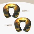 thumbnail image 3 of KLL Tree Meditating Raccoon Pattern Memory Foam Cervical Neck Pillow Versatile U-Shaped Pillows for Home/Office/Camping/Travelling/Soft Washable Cover, 3 of 8