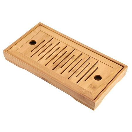 

Chinese Bamboo Tea Trays Kung Fu Tea Tray Table With Drain Rack 25x14x3cm Tea Serving Tray Set Tea Kitchen Accessories