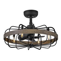 905022FMB-LIA Hinkley Lighting Eli - 18W 4 LED Fandelier In Style-17.75 Inches Tall and 22 Inches Wide-Matte Black/Driftwood Finish