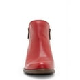 thumbnail image 5 of Lucky Brand Basel Garnet Red Leather Low Block Heel Fashion Ankle Booties Wide (Garnet Red, 6), 5 of 6