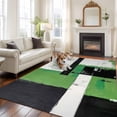 thumbnail image 2 of Abstract Graffiti Area&nbsp;Rug 6x9ft Green Black Urban Street Art Non-Slip&nbsp;Washable Square&nbsp;Rugs Soft Felt Indoor Floor Mat for Bedroom Kitchen Living Room Bathroom, 2 of 9